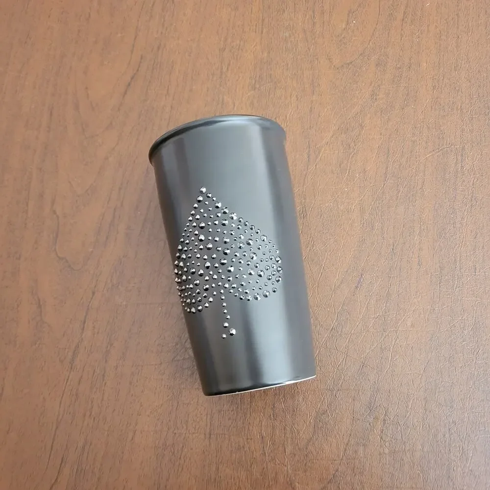 Starbucks 2015 Las Vegas Spade Swarovski Crystal Black Ceramic Travel Tumbler